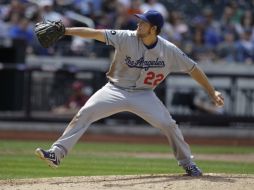 Clayton Kershaw lanza una entrada en el partido ante los Mets de Nueva York. AP  /