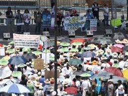 Ciudadanos y activistas de distintos organismos se reúnen en el Zócalo. ARCHIVO  /