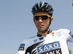 Alberto Contador tras culminar la tercera etapa del Giro de Italia. AFP  /