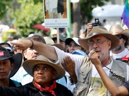 Javier Sicilia se convirtió en el representante de los mexicanos agraviados por la inseguridad, la corrupción y la impunidad. AP  /