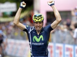 Ventoso celebra tras ser el primero en llegar a la meta. AFP  /