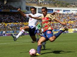 El jugadore de Monarcas de Morelia, Adrián Aldrete, durante el partido de semifinales ante los Celestes. MEXSPORT  /