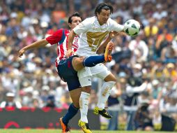 Juan Carlos Cacho, durante el partido de 'vuelta' ante Chivas. MEXSPORT  /