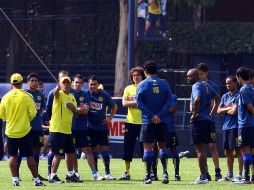 Los jugadores del América en un entrenamiento del pasado torneo mexicano. MEXSPORT  /