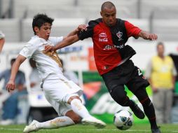 Edgar Pacheco de Atlas durante un duelo ante Pumas. MEXSPORT  /