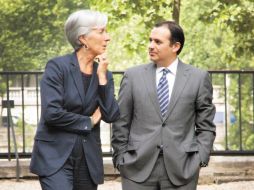 Después del encuentro, Cordero afirmó que Lagarde no le pidió apoyo a su candidatura. EL UNIVERSAL  /