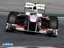 Sergio Pérez durante la pasada competición en España. ARCHIVO  /