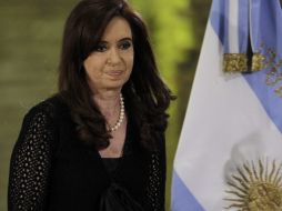 La mandataria se dirigió a su fallecido esposo para afirmarle que su ''sueño se hizo realidad''. EFE  /