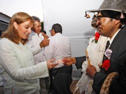 La secretaria federal Turismo, Gloria Guevara Manzo, presidió el arranque de la Reunión Nacional de Pueblos Mágicos. S. NÚÑEZ  /