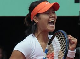 La tenista china Li Na festeja su victoria. AFP  /
