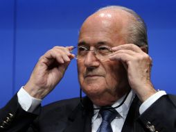 Joseph Blatter en la conferencia de FIFA dictada hoy en Zurich. REUTERS  /