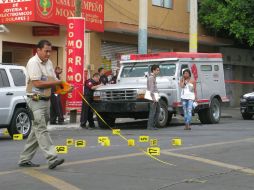 En el lugar del enfrentamiento se aseguraron 56 casquillos de calibre .357 mágnum y 7.62, utilizados. M. PATIÑO  /
