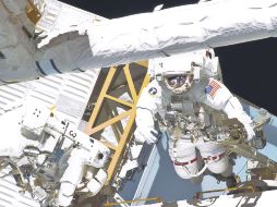 La tripulación del transbordador estuvo 16 días en la Estación Espacial Internacional. NTX  /