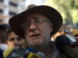 El poeta Javier Sicilia, a la cabeza de la Caravana por la Paz, llegó al Estado de México. AFP  /