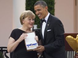 Barack Obama y Angela Merkel, durante la visita de la mandataria alemana en Washington. AP  /