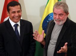 Olllanta Humala, presidente de Perú (i) y Luiz Inácio Lula da Silva, ex presidente de Brasil (d). REUTERS  /