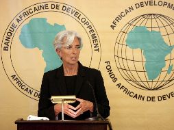 Lagarde, pronuncia un discurso durante la reunión anual del BAD, en Lisboa. EFE  /