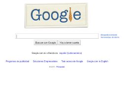 Un rectángulo destaca la palabra 'Google', con letras en color azul rey, y una corbata en color café que reemplaza la ‘l’. ESPECIAL  /