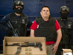 José de Jesús 'el Chango' Méndez Vargas fue presentado por la SSP esta mañana. AFP  /