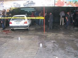 En la escena del crimen de la Colonia Polanco, agentes investigadores aseguraron nueve casquillos del calibre .9 milímetros. M. PATIÑO  /
