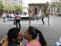 Exposición en la Plaza Universidad. M. FREYRÍA  /