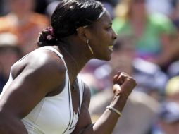Serena celebra tras vencer a Simona Halep.EFE  /