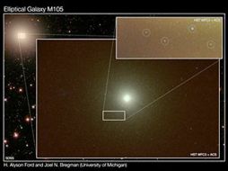 En la galaxia  Messier 105, calificada como muerta, se encontraron algunas estrellas jóvenes. ESPECIAL  /