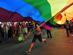 Alrededor  de medio millón de personas, en su mayoría jóvenes, celebraron el “Día del Orgullo” en las calles de Manhattan. AFP  /