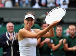 La tenista rusa, María Sharapova, se queda con segundo lugar en Wimbledon. AFP  /