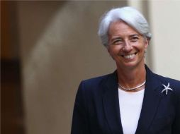 Imagen del momento en que Christine Lagarde arriba a las instalaciones del FMI para asumir su cargo. AFP  /