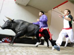 Segunda corrida del Festival de San Fermín. AFP  /