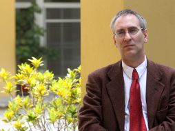 Christopher Domínguez, hace 10 días en Guadalajara, durante el coloquio “Octavio Paz, la palabra en libertad”. A. CAMACHO  /