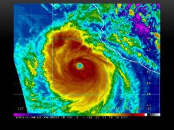 La imagen de la Conagua muestra la trayectoria de ''Dora'' que se mueve paralela a las costas mexicanas del Pacífico. ESPECIAL  /