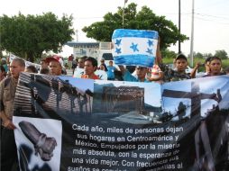 ''Caravana por la paz'' recorrerá por más de 48 horas esta ruta migratoria considerada una de las más peligrosas. NOTIMEX  /