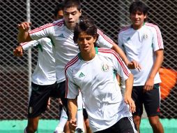 Los jugadores de la Selección mexicana Sub-20, durante sesión de entrenamiento en Colombia. MEXSPORT  /