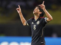 Carlos Orrantia celebrando el gol que marcó el empate con Camerún. REUTERS  /