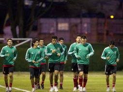 Jugadores de la Selección Mexicana Sub-20, durante sesión de entrenamiento previo a su encuentro con Colombia. MEXSPORT  /