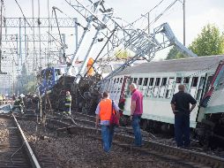 Vista general del accidente de tren. EFE  /