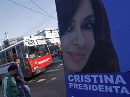 La presidenta de Argentina, Cristina Fernández, buscará la reelección este 23 de octubre. AP  /