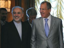 El canciller iraní  Ali Akbar Salehi y su homólogo ruso, Serguei Lavrov. AFP  /