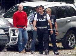 Anders Behring Breivik, autor del doble atentado de Oslo en la reconstrucción de los hechos. REUTERS  /