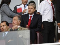 El entrenador del Arsenal, Arsene Wenger, durante el partido contra Udinese. AFP  /