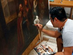 Especialistas del INAH concluyen trabajos de restauración de óleos. EL UNIVERSAL  /