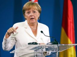 La canciller alemena Angela Merkel rechazó la propuesta de colectivizar la deuda de la eurozona. EFE  /