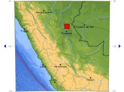 Mapa de la ubicación del epicentro del movimiento telúrico. ESPECIAL  /