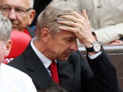 El entrenador del Arsenal, Arsene Wenger, durante su partido de la Premier League contra el Manchester United. EFE  /