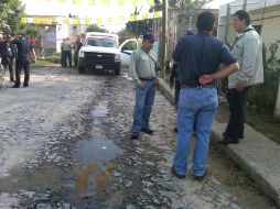 La zona de hallazgo fue resguardada por policías municipales. O. RUVALCABA  /