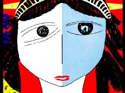 Detalle de la obra postal del artista colombiano Vianey, inspirada en los hechos del S 11. EFE  /