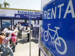 Vista de una estación de préstamo y renta de bicicletas. ARCHIVO  /