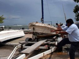 Pescadores de veracruz se preparan para la llegada del fenómeno. EFE  /